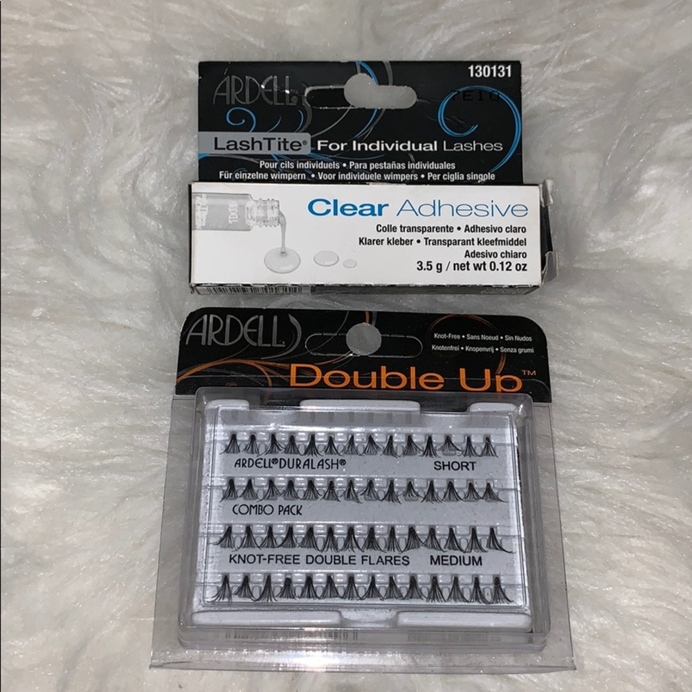 Ardell double up single lashes + clear adhesive